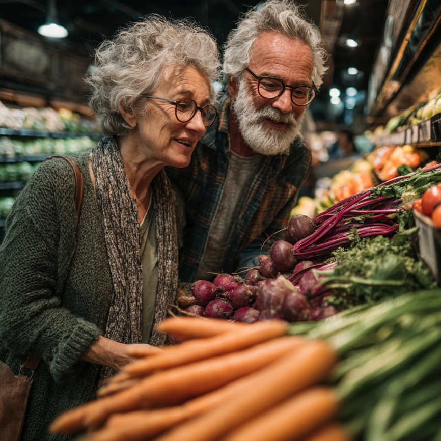 Persoană în vârstă preparând mâncare sănătoasă